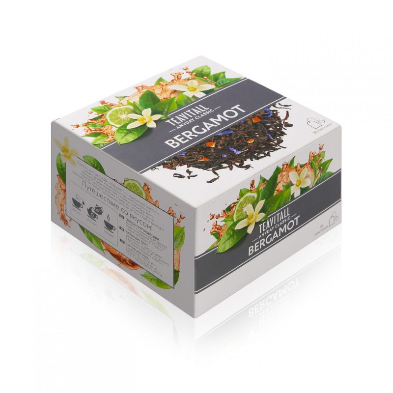 Чай черный TEAVITALL ANYDAY CLASSIC «Бергамот», 38 фильтр-пакетов